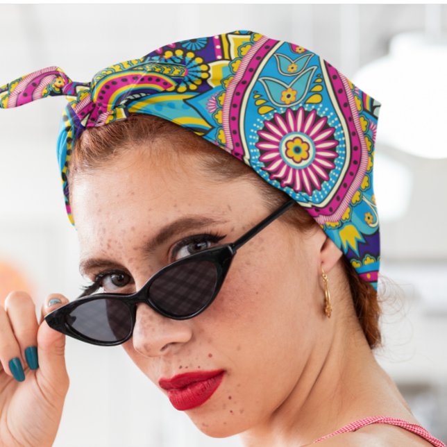 Fun Colorful Indian Paisley Pattern Bandana (Creator Uploaded)
