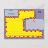Five fat crayons postcard