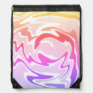 Fun Colorful Liquid Swirl  Drawstring Bag