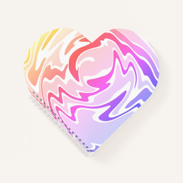 Fun Colorful Liquid Swirl  Notebook (Front)