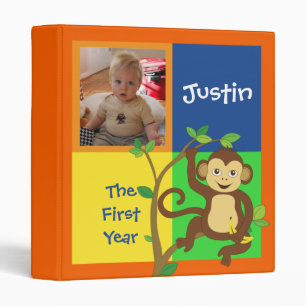 Fun Colorful Little Monkey Photo Binder