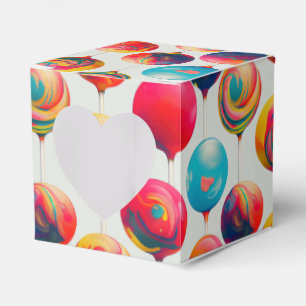 Fun Colorful Lollipops    Favor Boxes