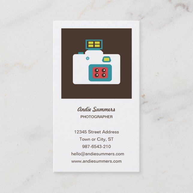 Fun Colorful Lomo Action S Camera Photographer Business Card (Front)
