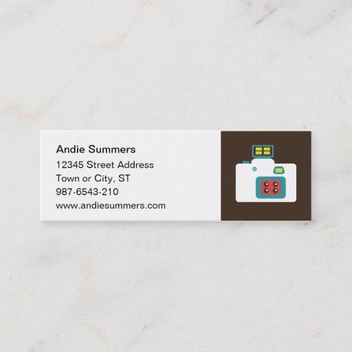 Customizable Toy Camera (Action S) Profile Card Business Card Template