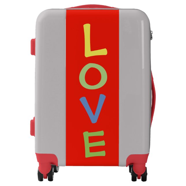 Fun Colorful LOVE Suitcase (Front)
