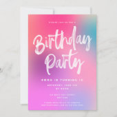 Fun Colorful Modern Kids Birthday Party Invitation (Front)