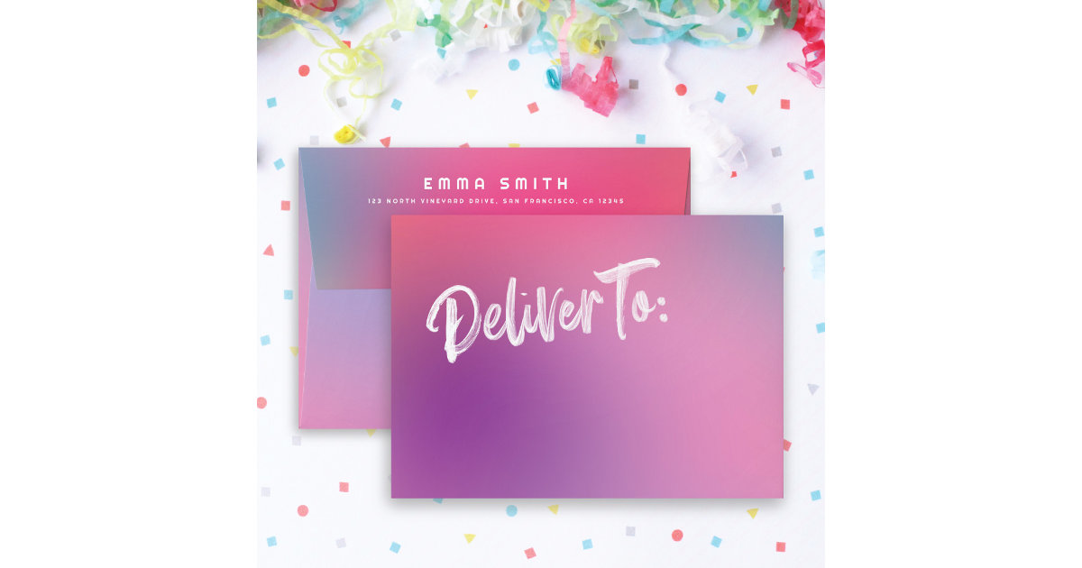 Fun Colorful Modern Sweet Sixteen Birthday Party Envelope | Zazzle
