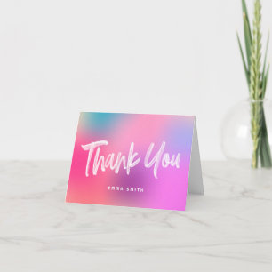 Fun Colorful Modern Teen Birthday Party Thank You Card