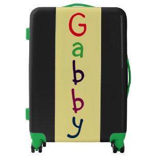 Fun Colorful Monogrammed Kids Suitcase