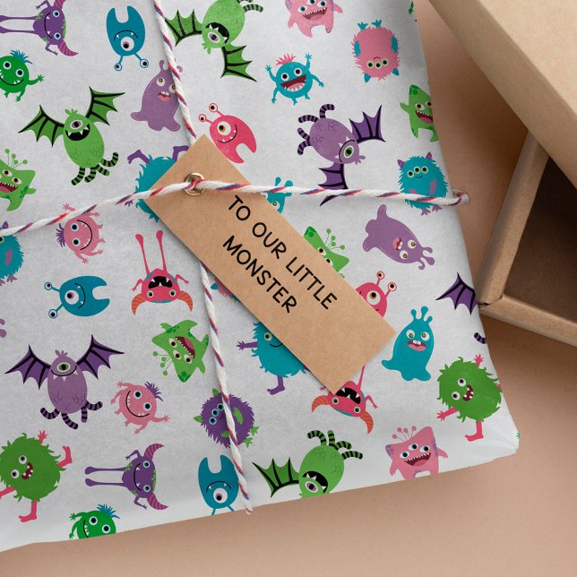 Fun Colorful Monster Mash Pattern Halloween Party Tissue Paper (Creator Uploaded)
