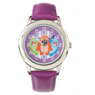Fun Colorful Monsters Purple Kids Watch