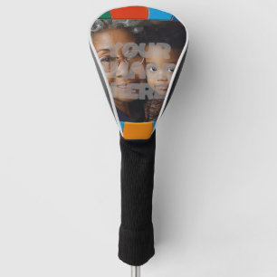 Fun Colorful Mosaic Border Pattern for Your Photos Golf Head Cover