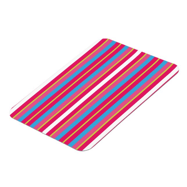 Fun Colorful Multi Stripes Magnet (Left Side)