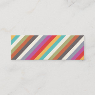 Fun Colorful Multi Stripes  Mini Business Card