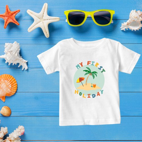 Fun Colorful My First Holiday Baby T_Shirt