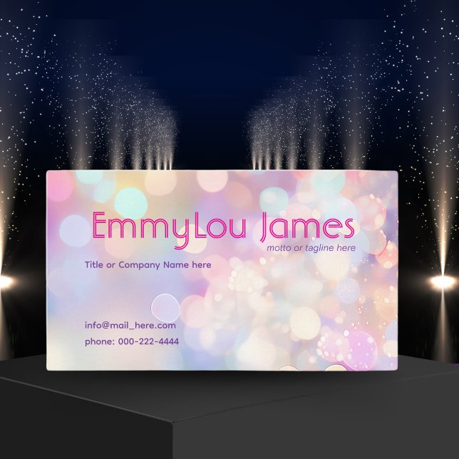 Fun colorful nightlife artist sparkle business card (Creator Uploaded)