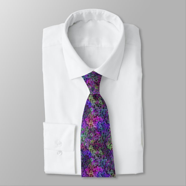 Fun Colorful Numbers Neck Tie (Tied)