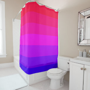 Fun Colorful Ombre Gradient Shower Curtain
