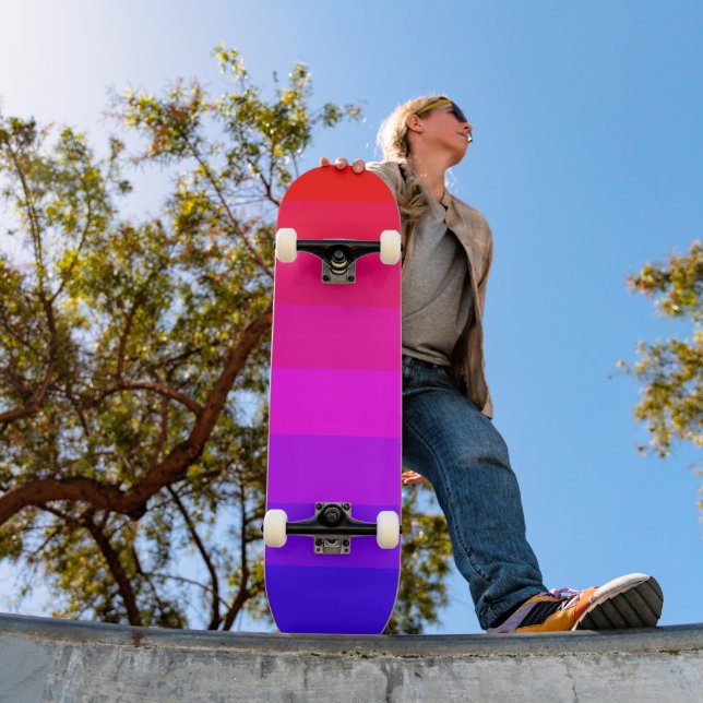 Fun Colorful Ombre Gradient  Skateboard (Outdoor 1)
