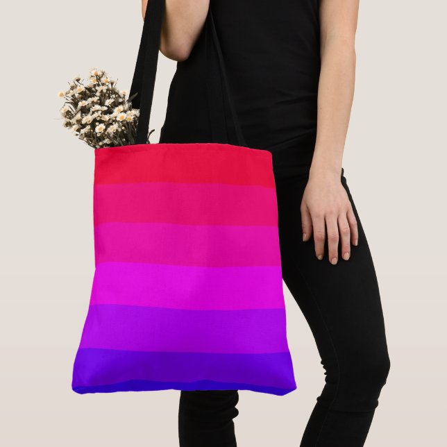 Fun Colorful Ombre Gradient  Tote Bag (Close Up)