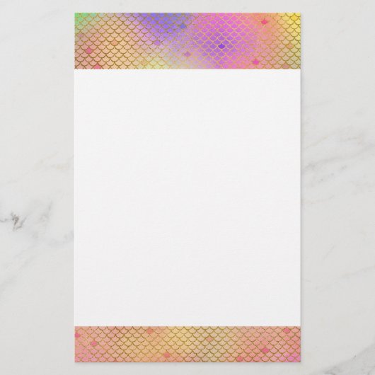 Fun Colorful Ombre Pastel Mermaid Pattern (Front)