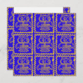 Fun Colorful Owls Blue Yellow ZigZag Pattern (Front/Back)