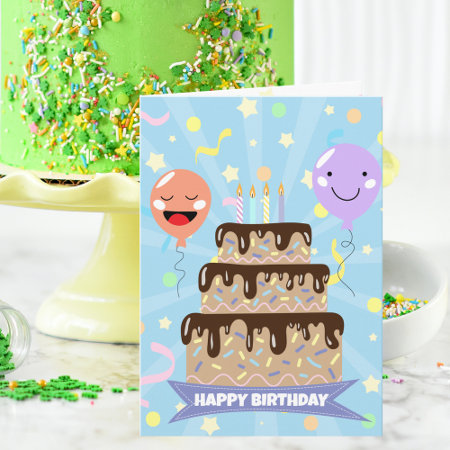 Fun Colorful Party Celebration Happy Birthday