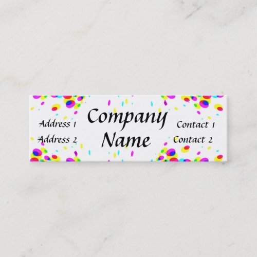 Fun, Colorful Party Confetti Business Card