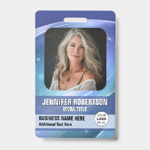 Fun Colorful Personalized Photo Employee Badge