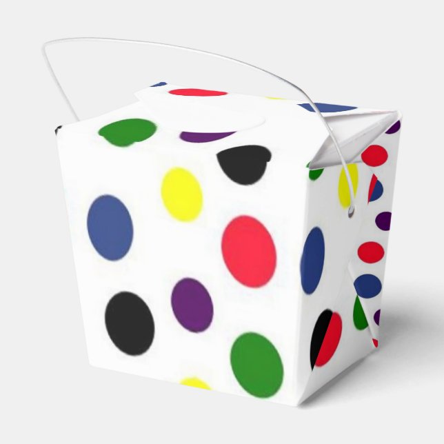 Fun Colorful Polka Dot Favor Boxes (Back Side)