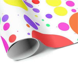Fun Colorful Polka Dots Wrapping Paper