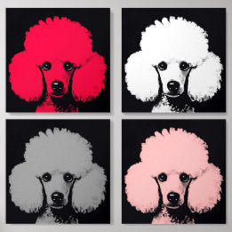 Fun & Colorful Pop Art Poodles Foam Core Photo Tile
