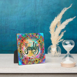 Fun Colorful Pretty Simplify Plaque