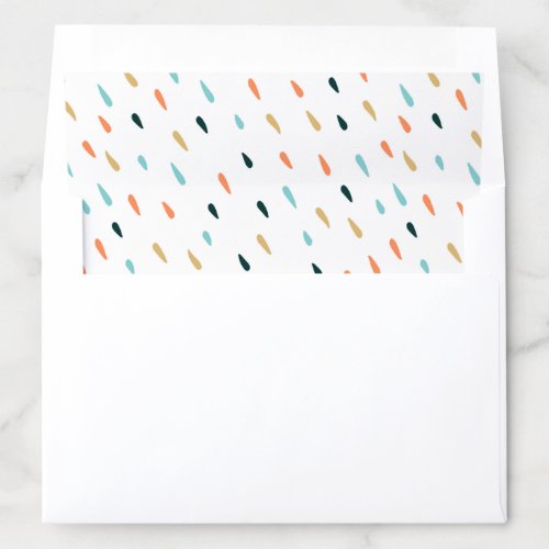 Fun Colorful Rain Drop Pattern Envelope Liner