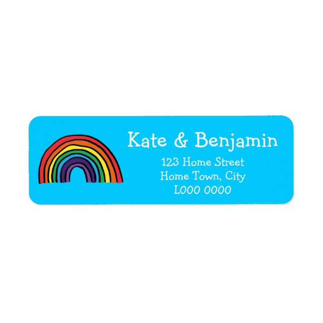 Fun Colorful Rainbow Address Label (Front)