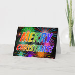 [ Thumbnail: Fun, Colorful, Rainbow Spectrum "Merry Christmas!" Card ]