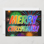 [ Thumbnail: Fun, Colorful, Rainbow Spectrum "Merry Christmas!" Card ]