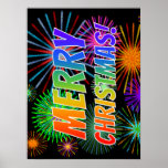 [ Thumbnail: Fun, Colorful, Rainbow Spectrum "Merry Christmas!" Poster ]