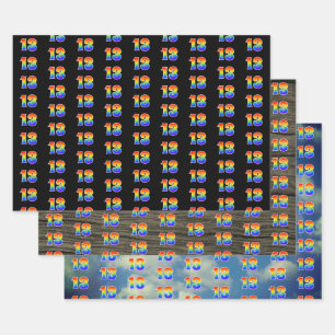 Fun, Colorful, Rainbow Spectrum Pattern 13 Event # Wrapping Paper Sheets