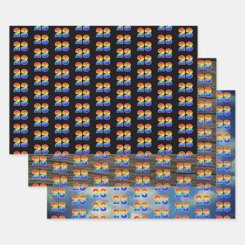 Fun Colorful Rainbow Spectrum Pattern 23 Event  Wrapping Paper Sheets