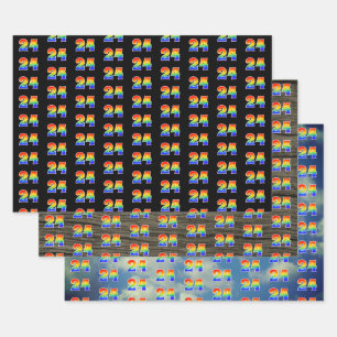 Fun, Colorful, Rainbow Spectrum Pattern 24 Event # Wrapping Paper Sheets