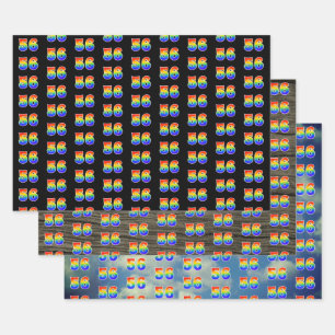 Fun, Colorful, Rainbow Spectrum Pattern 56 Event # Wrapping Paper Sheets