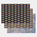 [ Thumbnail: Fun, Colorful, Rainbow Spectrum Pattern 62 Event # Wrapping Paper Sheets ]