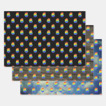 [ Thumbnail: Fun, Colorful, Rainbow Spectrum Pattern 6 Event # Wrapping Paper Sheets ]