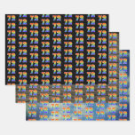 [ Thumbnail: Fun, Colorful, Rainbow Spectrum Pattern 72 Event # Wrapping Paper Sheets ]