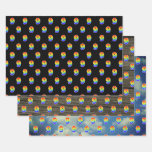 [ Thumbnail: Fun, Colorful, Rainbow Spectrum Pattern 9 Event # Wrapping Paper Sheets ]