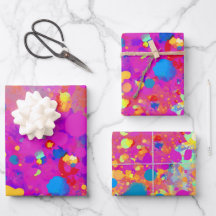 Fun Colorful Rainbow Splatters Birthday