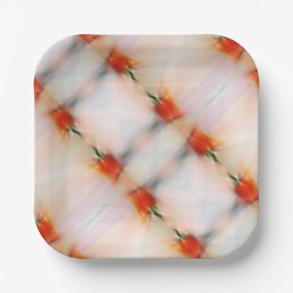 Fun Colorful Red Pepper Food Abstract Art Pattern