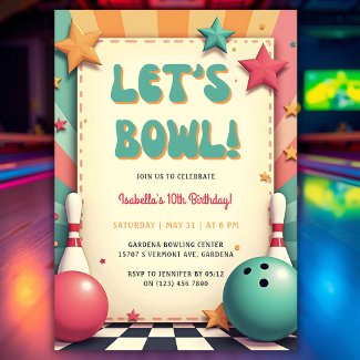 Fun Colorful Retro 50s Bowling Birthday Party