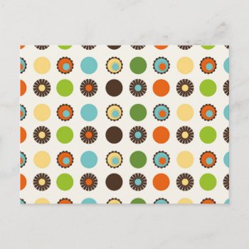 Fun Colorful Retro Boho Abstract Pattern Postcard by Home_Sweet_Holiday at Zazzle
